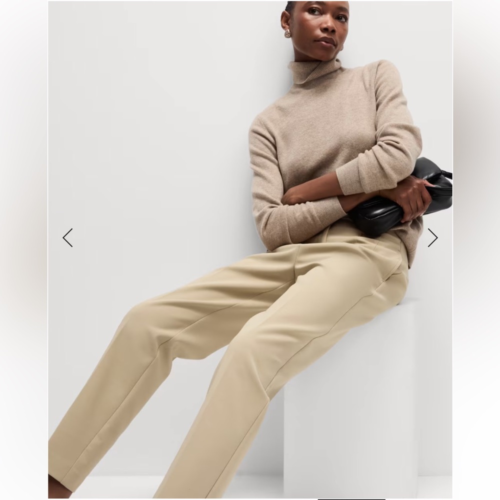 M&S Collection Tapered Ankle Grazer Trousers Sz 4